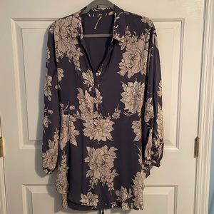 Free People Long Sleeve Floral Dress